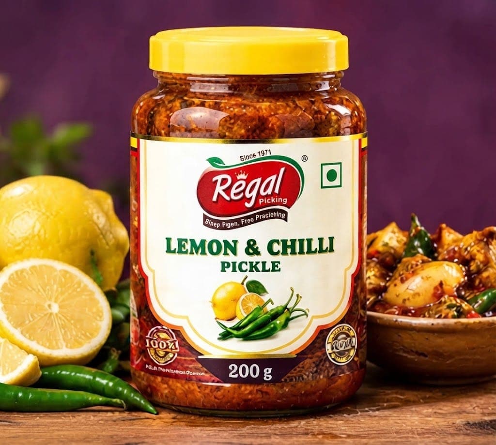 Regal Regal Green Chilli Lemon Pickle | Spicy & Tangy Traditional Pickle daily essentials & lifestyle