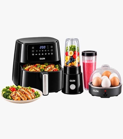GLEN Glen 3-in-1 Healthy Cooking Appliance Combo – Air Fryer, Blender & Egg Boiler electronics