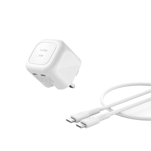 Belkin Belkin 50W Dual USB-C GaN Wall Charger | Fast Charging Power Adapter electronics — image 1 of 2