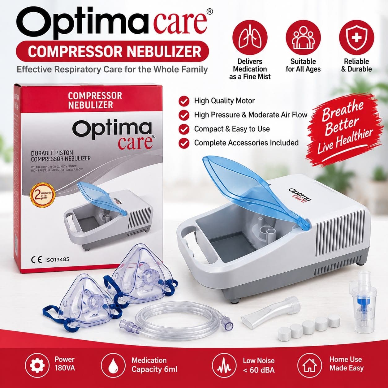 Optima Care Compressor Nebulizer | Yetideal