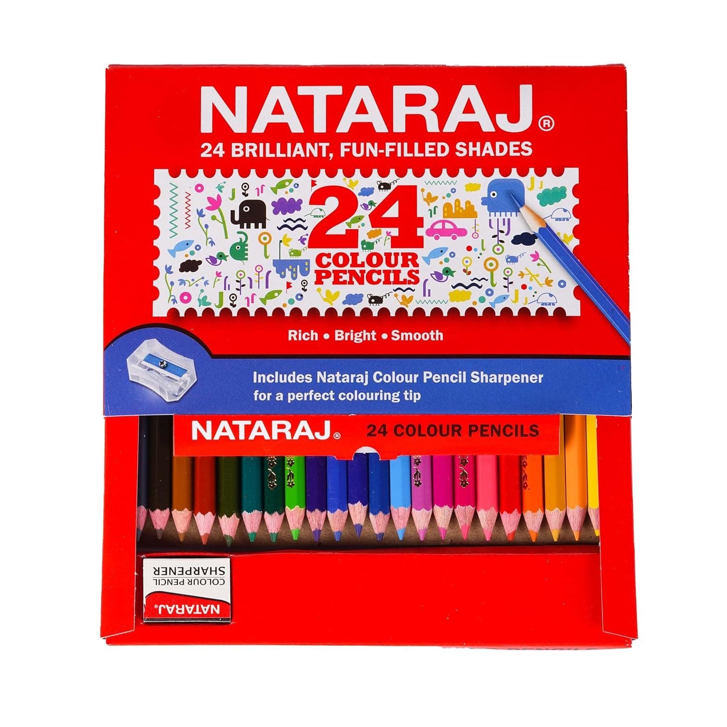 Nataraj Colour Pencils Full Size – 24 Colours