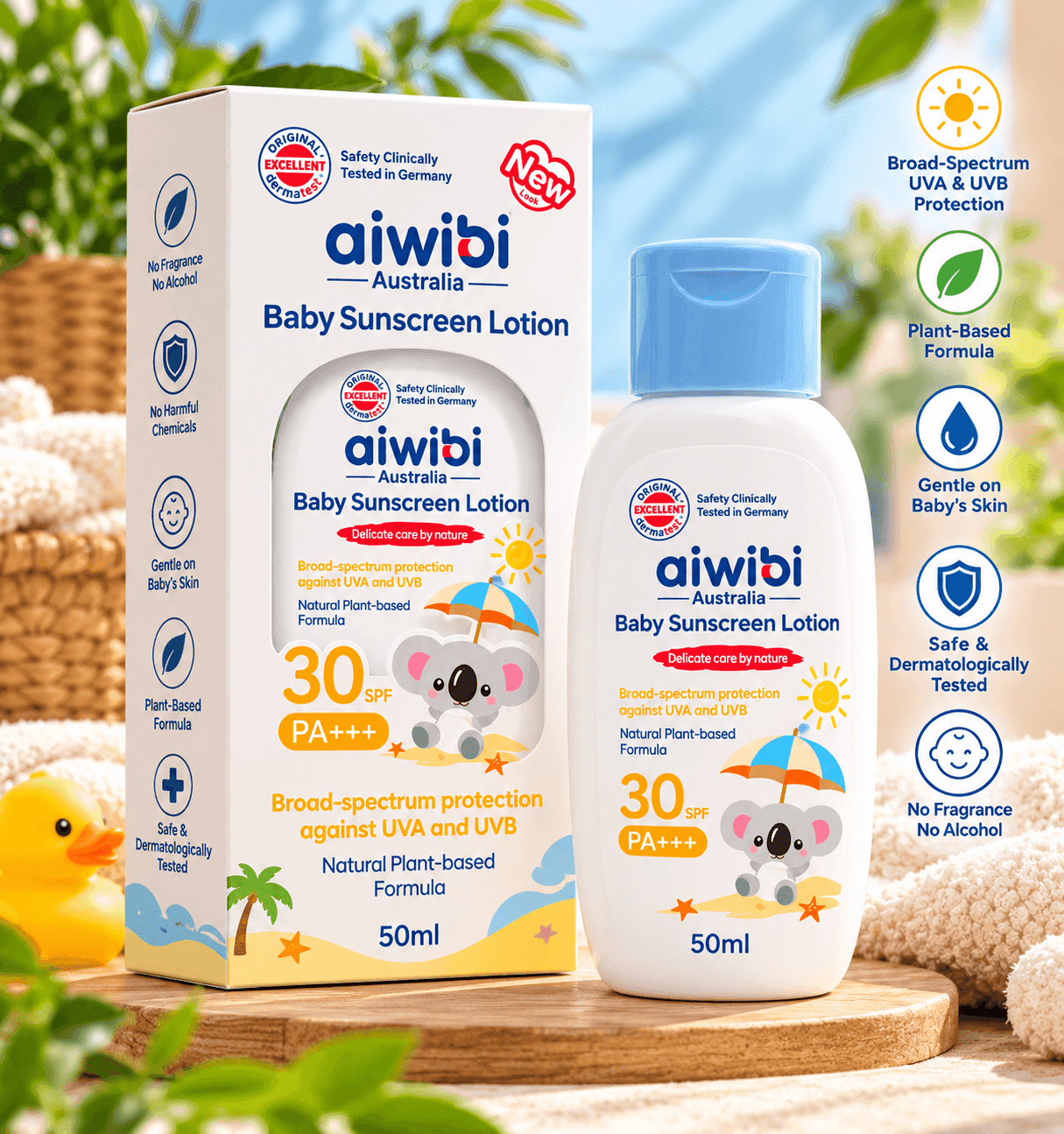 AIWIBI SPF 30 Baby Sunscreen Lotion – Gentle Sun Protection for Baby Skin