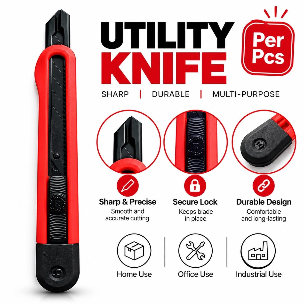Paper Cutting Knife – Sharp Utility Cutter for Paper & Crafts