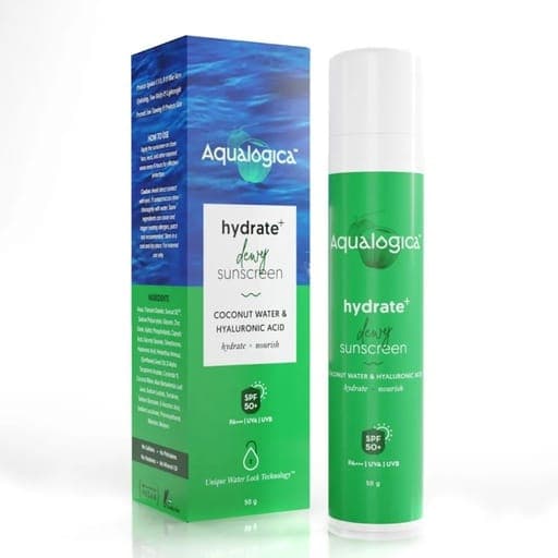 Aqualogica Aqualogica Hydrate+ Sunscreen With Coconut Water & Hyaluronic Acid SPF 50 PA+++ 50g daily essentials & lifestyle — image 1 of 4