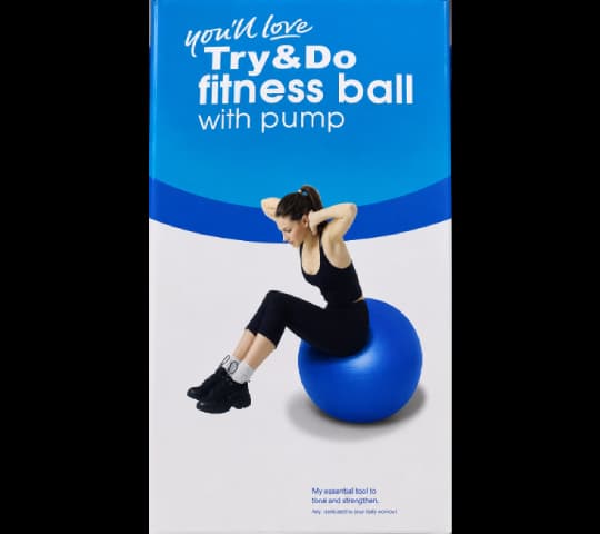 Try&Do Fitness Ball with Pump | Anti-Burst Exercise & Yoga Ball