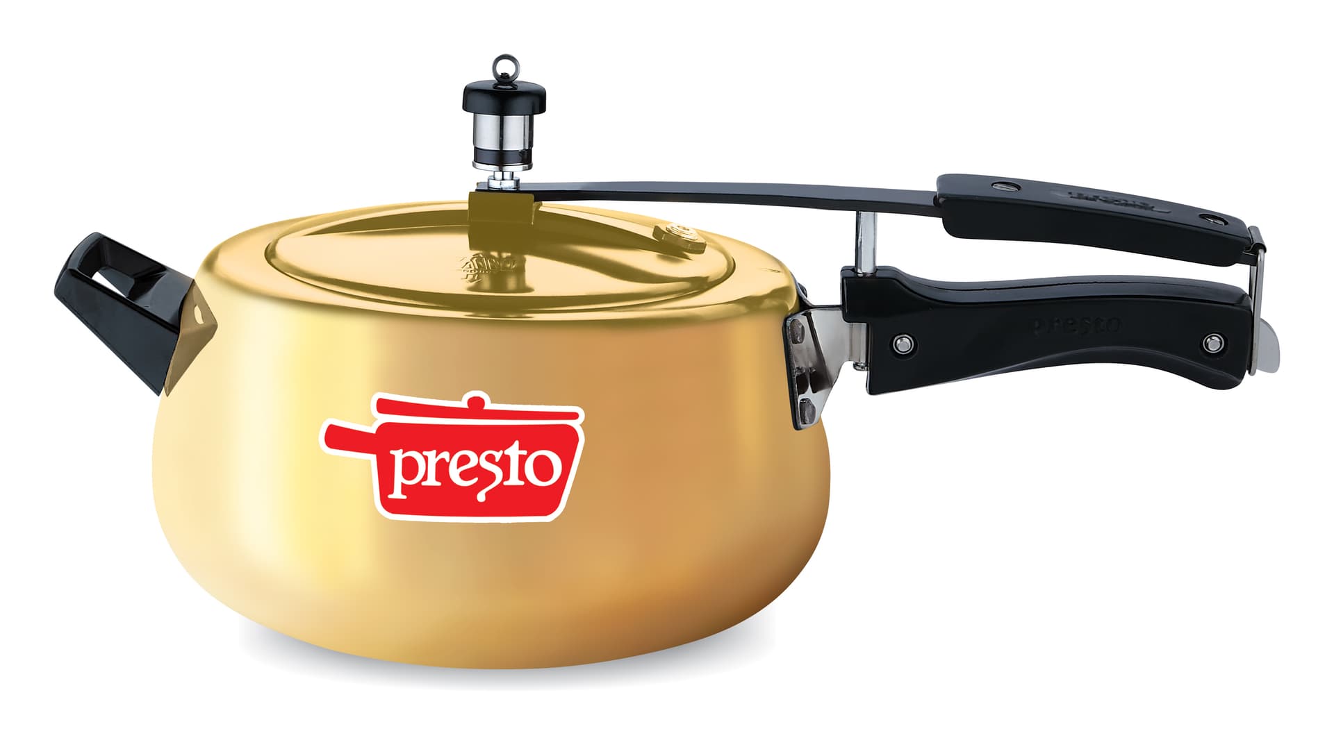 Pestro Brass Pressure Cooker 5 Litre – Durable Aluminum Cooker with Brass Handle