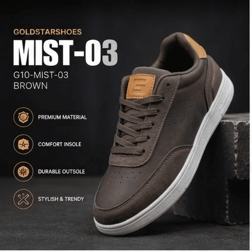 GOLDSTARSHOES MIST-03 (G10-MIST-03 Brown) Casual Men’s Shoes – Durable, Comfortable & Stylish Everyday Footwear