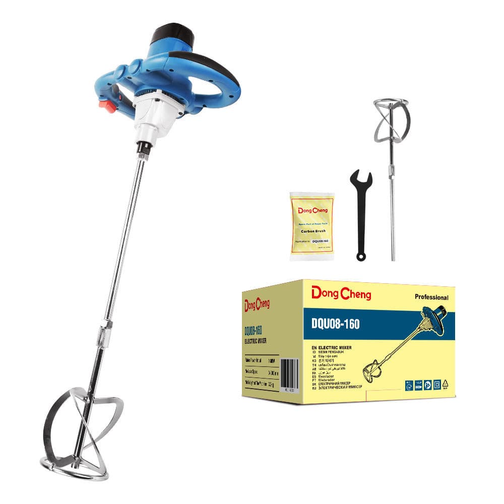 Dongcheng Electric Mixer DQU08-160 1400W Heavy Duty Variable Speed Paint & Mortar Mixer