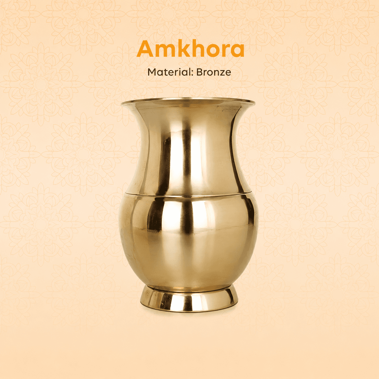 Ranimahal Amkhora Bronze 6 Inch – Handmade Traditional Decorative Pot