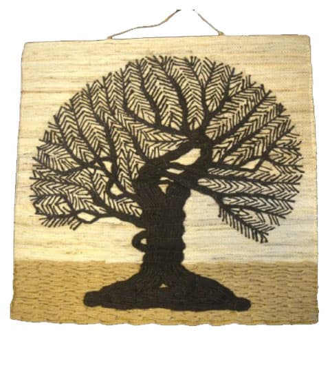 Mithila Handmade Handicraft Felt Tree Design Wall Hanging Decor