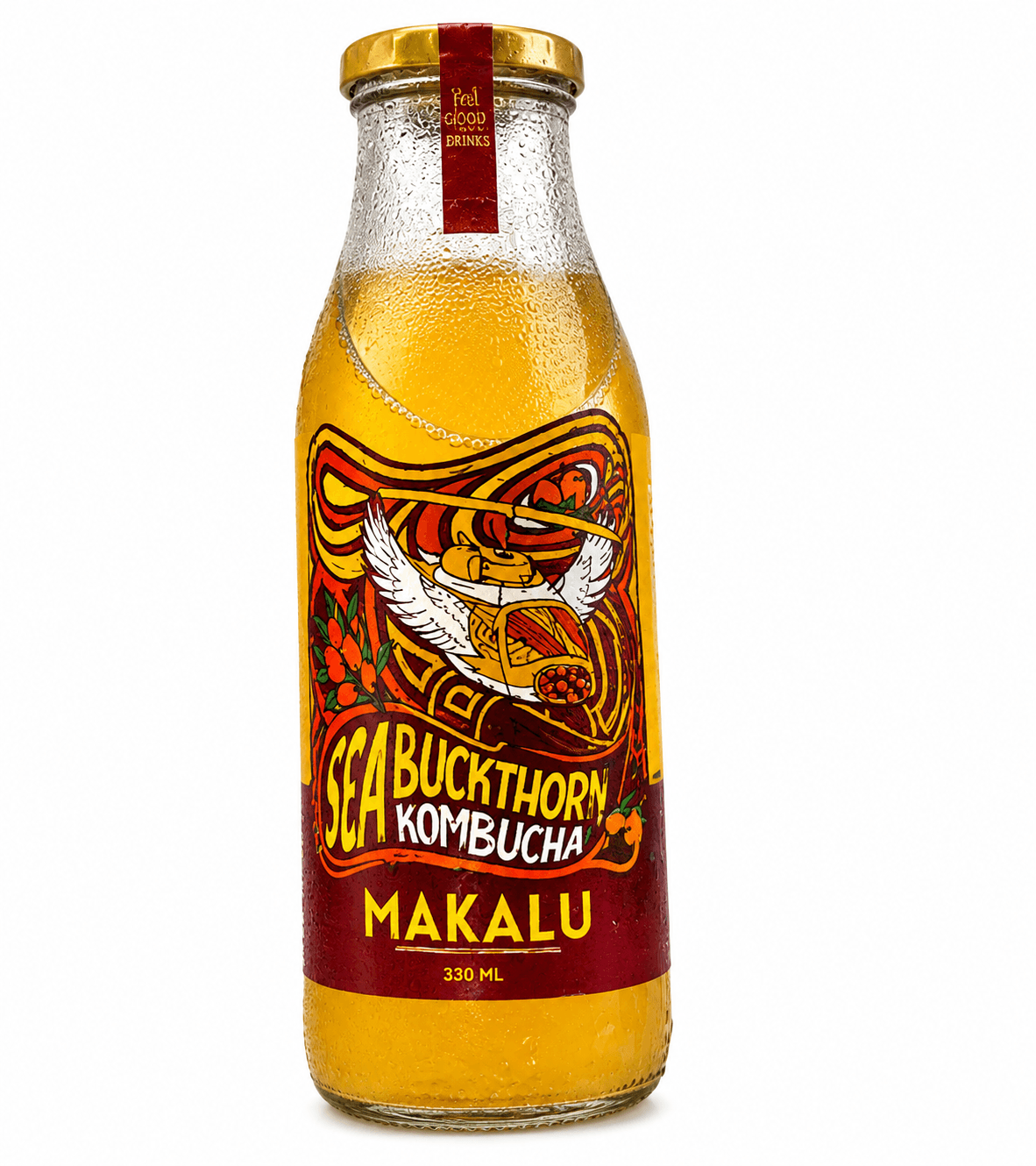 Makalu Seabuckthorn Kombucha 330ml – Natural Probiotic Fermented Health Drink
