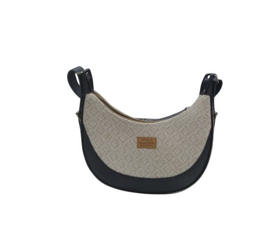 Half-Moon Geometric Shoulder Bag