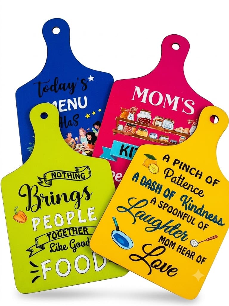 Kitchen Decorative Chopping Board Wall Hanging | Wooden Cutting Board Style Kitchen Decor Plaque